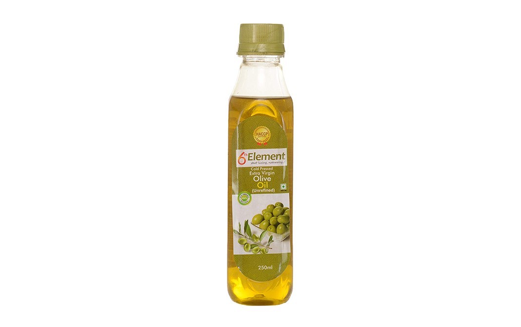 6th Element Cold Pressed Extra Virgin Olive Oil (Unrefined)   Plastic Bottle  250 millilitre